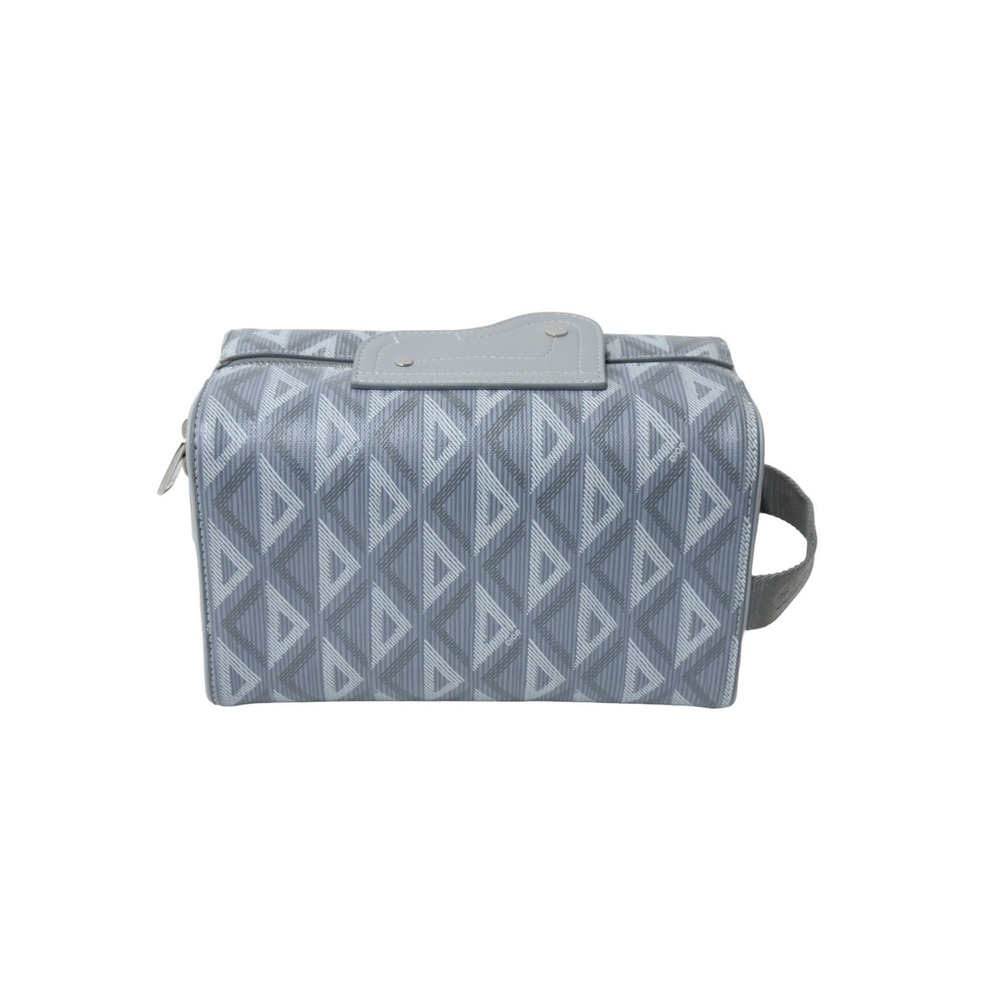 Dior gray Christian toiletry case Diamond bag Shoulder